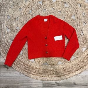 NWT Brixton red Cardigan Sweater